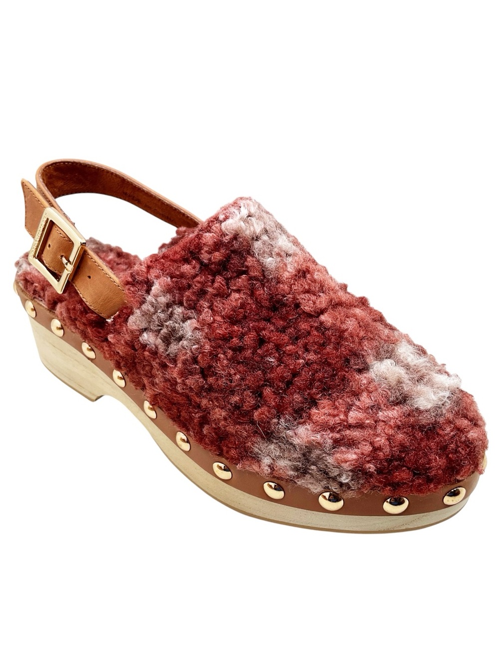 🆕{Kelsi Dagger Brooklyn} Studded Shearling Warehouse Slingback Clogs